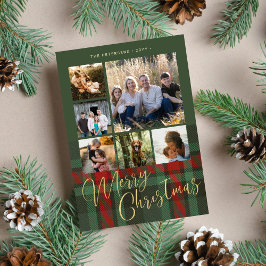 Budgeterad röd grönt, multifoto God jul