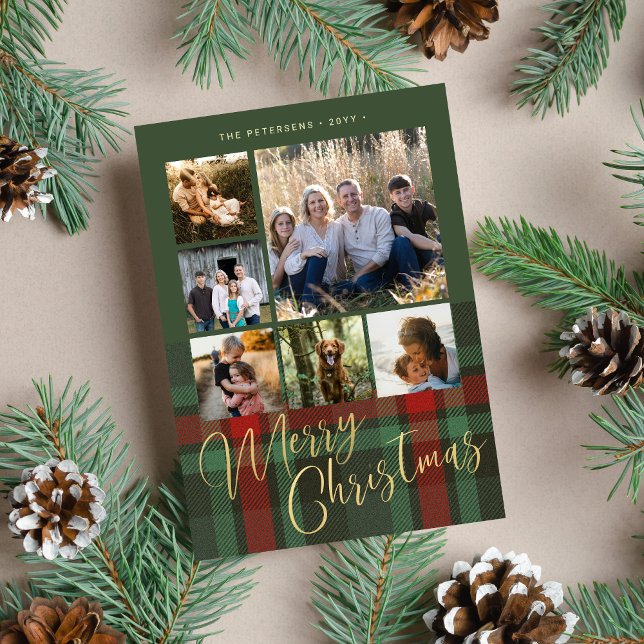 Budgeterad röd grönt, multifoto God jul (Skapare uppladdad)