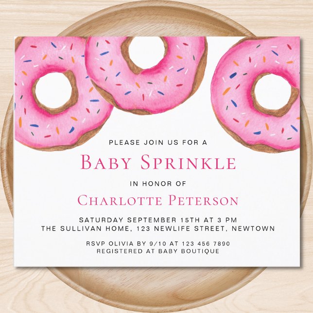 Budgeterad Rosa Donuts Girl Girl Baby Sprinkle-inb (Skapare uppladdad)