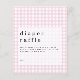 Budgeterad Rosa Gingham Diaper Raffle-hölje
