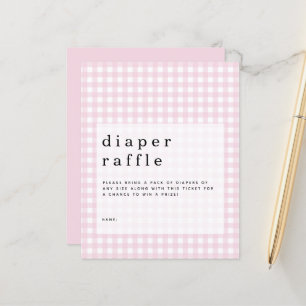 Budgeterad Rosa Gingham Diaper Raffle-hölje