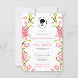 Budgeterad rosa-Möhippa för vilda blommor i Bridge Inbjudningar