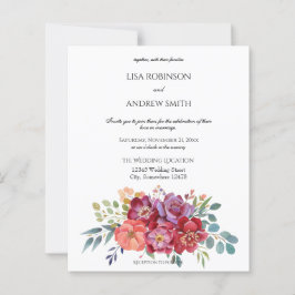 Budgeterad Rosa och plommontropisk Blommigt Vita 2