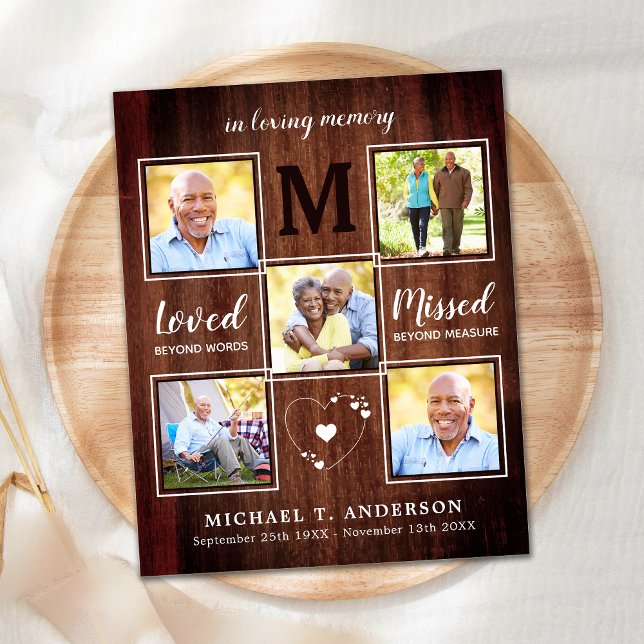 Budgeterad Rustic 5 fotokollage Tack (Skapare uppladdad)