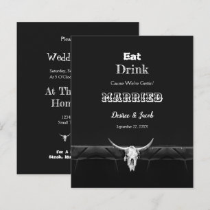 Budgeterad Rustic Black Eat Drink Married Bull Sku