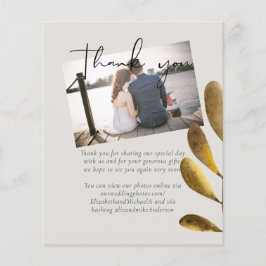 Budgeterad Rustic Bronze Löv Bröllop Photo Tack