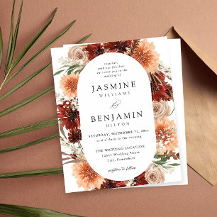 Budgeterad Rustic Earth & Champagne Blommigt Bröll