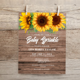 Budgeterad Rustic Fall Troden Solros Baby Sprinkle