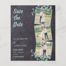 Budgeterad, Rustic Photo Greenery QR-kod Spara dat