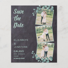 Budgeterad, Rustic Photo Greenery QR-kod Spara dat