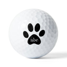 Budgeterad Rustig Monogram Initialer Cat Hund Blac