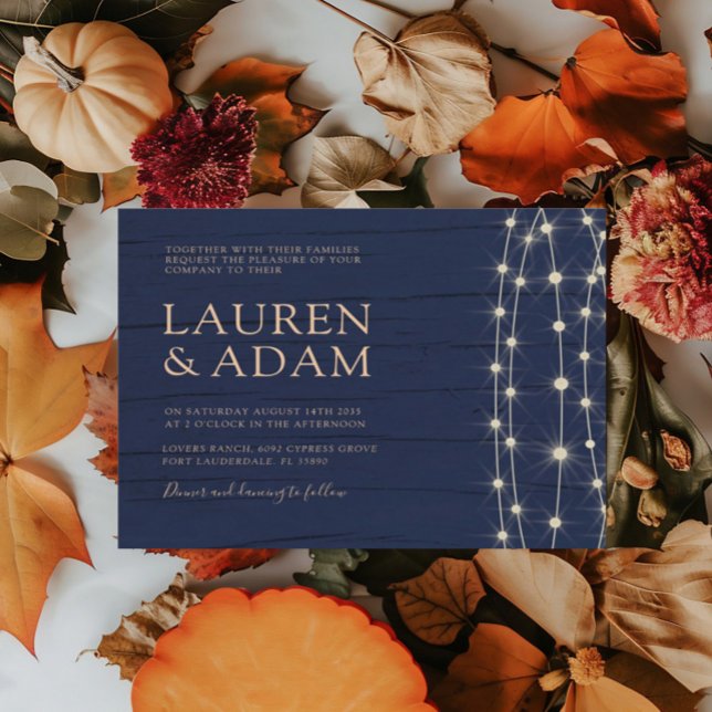 Budgeterad Rustik Blue String Ljus Bröllop (Skapare uppladdad)