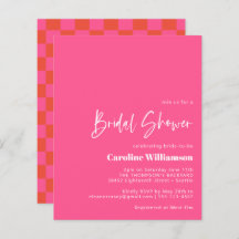 Budgeterad Shock rosa Red Checkerboard-Möhippa