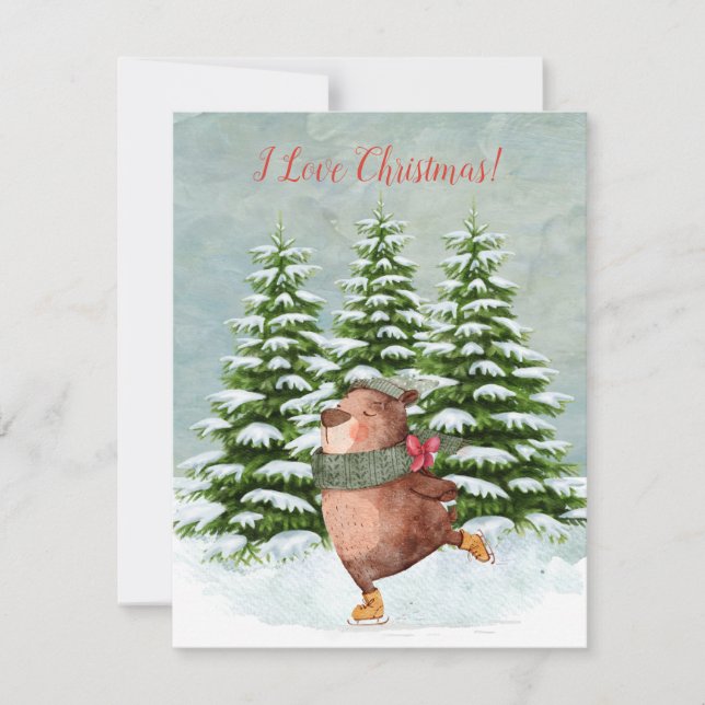 Budgeterad Skalbälte i Lycklig Snö - - BLAT Jul Julkort (Framsida)