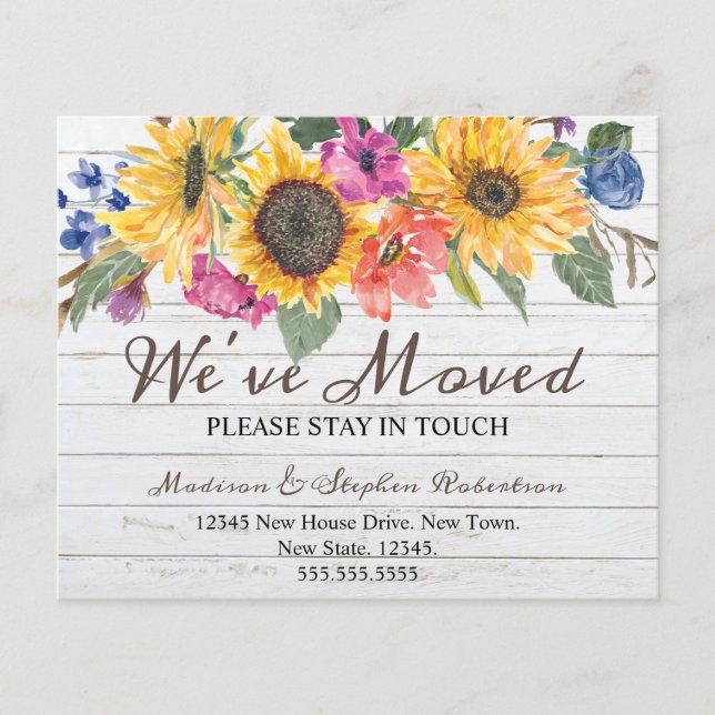 Budgeterad solrosFlytta | Byte av Adress (Framsida)