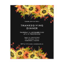 Budgeterad solrosmåltid, Thanksgiving, svart Inbju