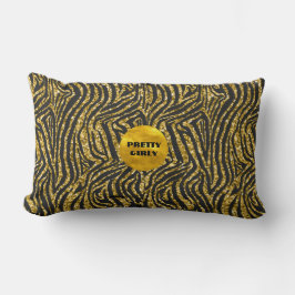 Budgeterad Söt Girly Faux Guld Glitter Foil Glam Lumbarkudde