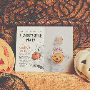 Budgeterad Spooktacular Halloween Ghost-fotofödels