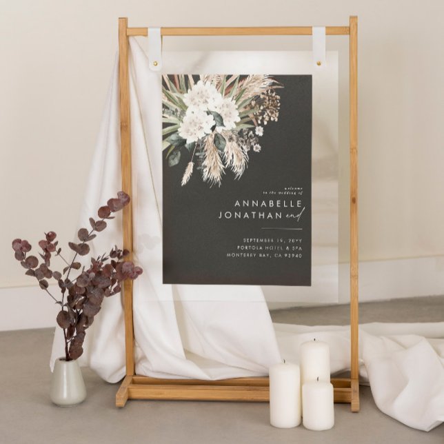 Budgeterad svart boho botanisk modern elegant foli poster (Skapare uppladdad)
