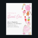 Budgeterad SWEET EN Candy Kids Candyland 1:a födel<br><div class="desc">Cute SWEET ONE Candy Kids Candyland 1:a födelsedagsinbjudan</div>