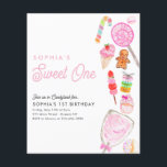 Budgeterad SWEET EN Candy Kids Candyland 1:a födel<br><div class="desc">Cute SWEET ONE Candy Kids Candyland 1:a födelsedagsinbjudan</div>