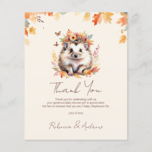 Budgeterad Tack för akut Hedgehog Fall Baby Shower