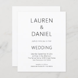 Budgeterad text QR-kod Svartvit Bröllop