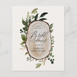 Budgeterad träskiva inbjudningskort för möhippan flygblad