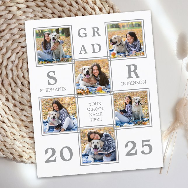 Budgeterad unik inbjudan till fotokollage Studente (Skapare uppladdad)