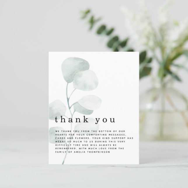 Budgeterad vattenfärg Eucalyptus Funeral Tack (Stående Fram)