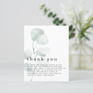 Budgeterad vattenfärg Eucalyptus Funeral Tack