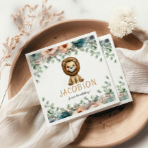 Budgeterad Vild en Safari Animals Boy Födelsedagsf