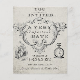 Budgeterad Vintage Alice i Wonderland Bröllop