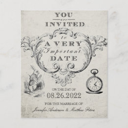 Budgeterad Vintage Alice i Wonderland Bröllop