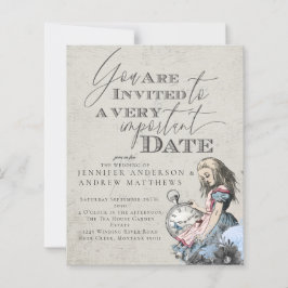 Budgeterad Vintage Alice i Wonderland Bröllop