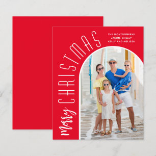 Budgeterade beställda God jul Red Foto Cards