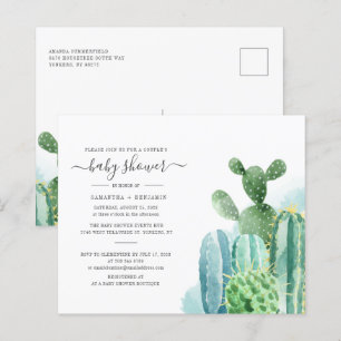 Budgeterade Cacti Plants Botanical Par Baby Shower