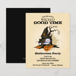 Budgeterade hemsökta kammarhalloween-inbjudningar