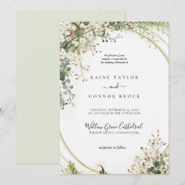 Budgeterade Lila Blommigtar Bridgerton bröllop Inbjudningar