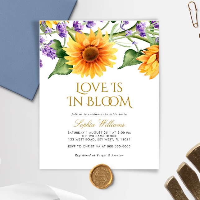 Budgeterade solblommor Kärlek är i Bloom (Skapare uppladdad)