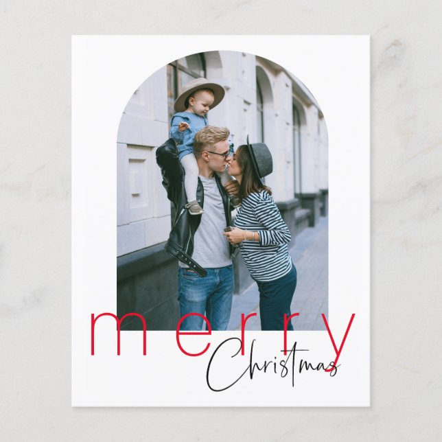 Budgeterat Arch God jul Hälsning-kort Flygblad (Framsidan)