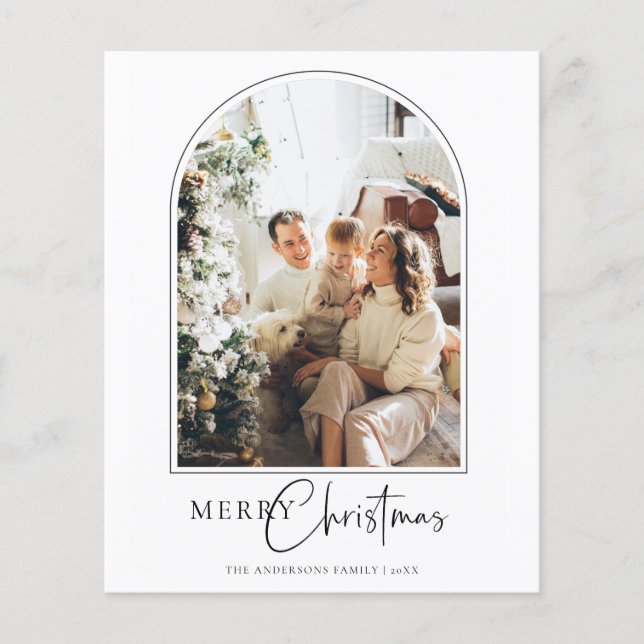 Budgeterat Arch God jul Hälsning-kort Flygblad (Framsidan)