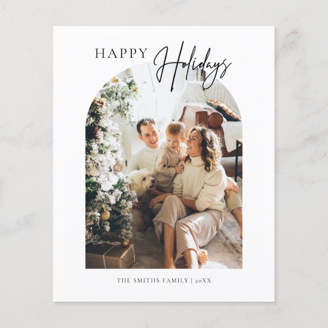 Budgeterat Arch God jul Hälsning-kort Flygblad (Framsidan)