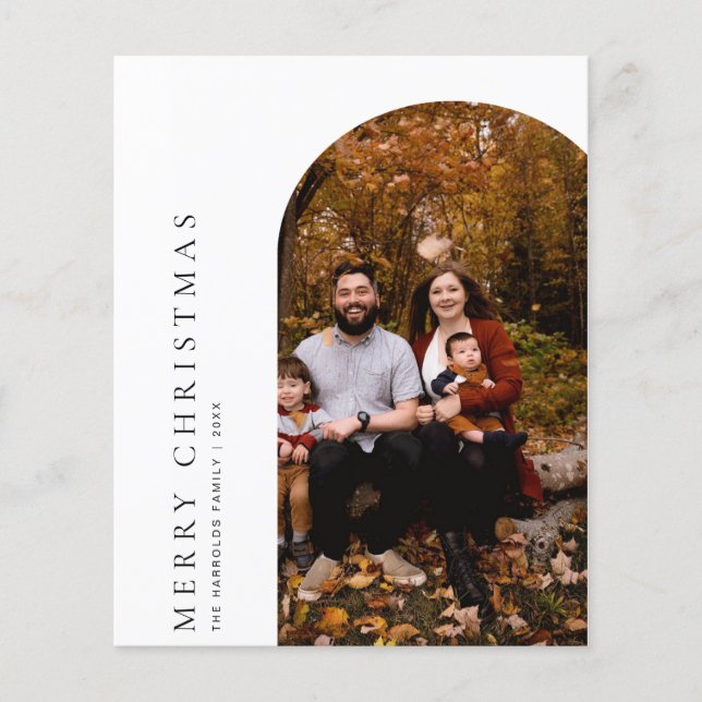 Budgeterat Arch God jul Hälsning-kort Flygblad (Framsidan)