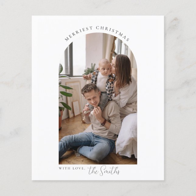 Budgeterat Arch God jul Hälsning-kort Flygblad (Framsidan)