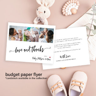 Budgeterat babydusch 3 foton tack vare ditt kort flygblad