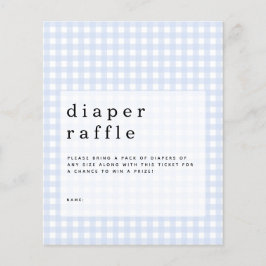 Budgeterat Blue Gingham Diaper Raffle-djurutrymme