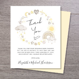 Budgeterat Boho Baby Shower - tackkort