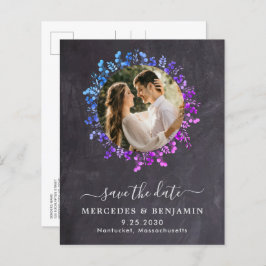 Budgeterat botaniskt eukalyptus QR Spara datumfoto