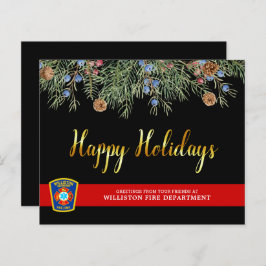 Budgeterat brandavdelning - tunt rött radkort Helg